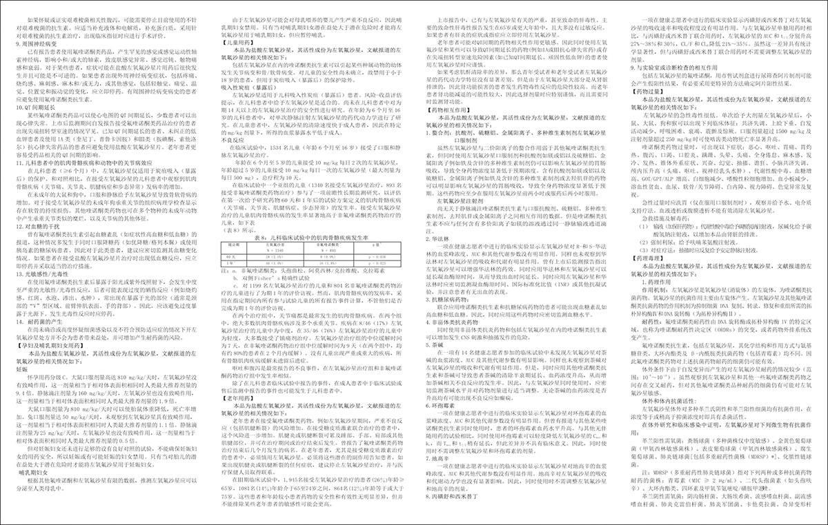 盐酸左氧氟沙星片-说明书3